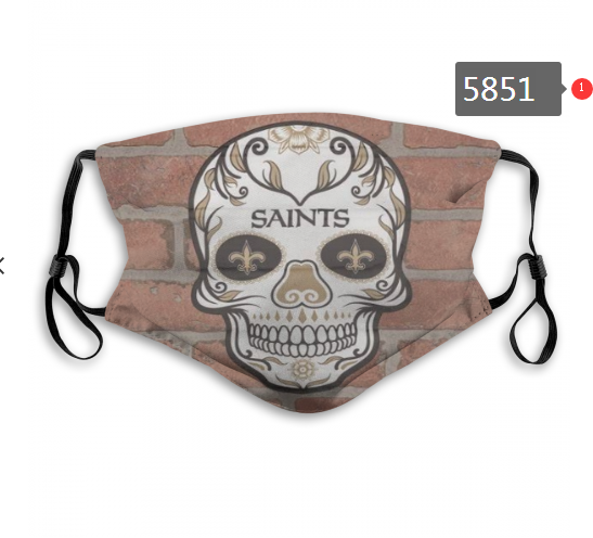 2020 NFL New Orleans Saints Dust mask with filter->nfl dust mask->Sports Accessory